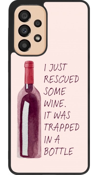 Samsung Galaxy A33 5G Case Hülle - Silikon schwarz I just rescued some wine