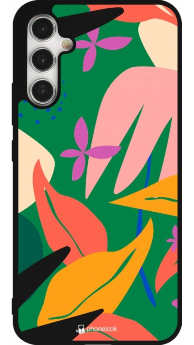 Samsung Galaxy A34 5G Case Hülle - Silikon schwarz Abstract Jungle