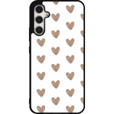 Samsung Galaxy A34 5G Case Hülle - Silikon schwarz Autumn 2024 brown hearts