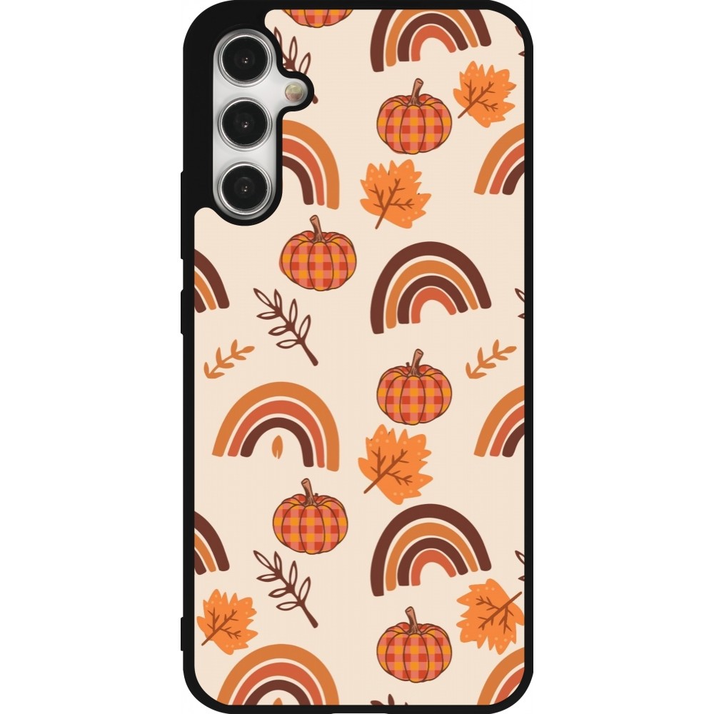 Samsung Galaxy A34 5G Case Hülle - Silikon schwarz Autumn 2024 rainbow