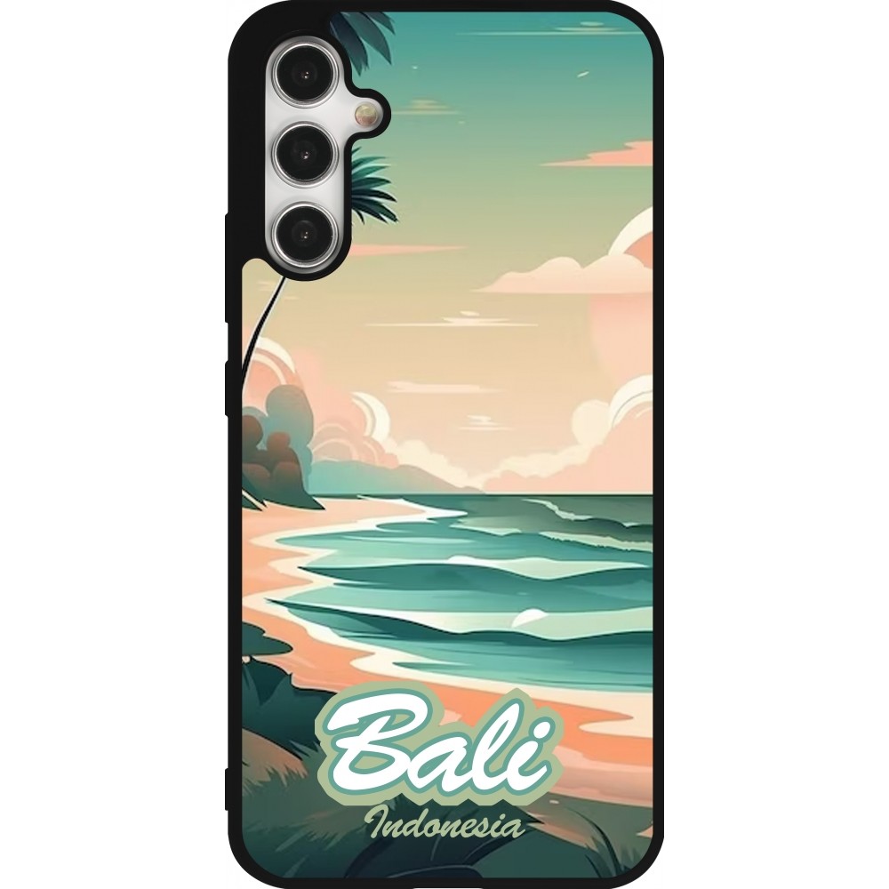 Samsung Galaxy A34 5G Case Hülle - Silikon schwarz Bali Landscape