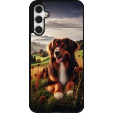 Samsung Galaxy A34 5G Case Hülle - Silikon schwarz Hund Land Schweiz