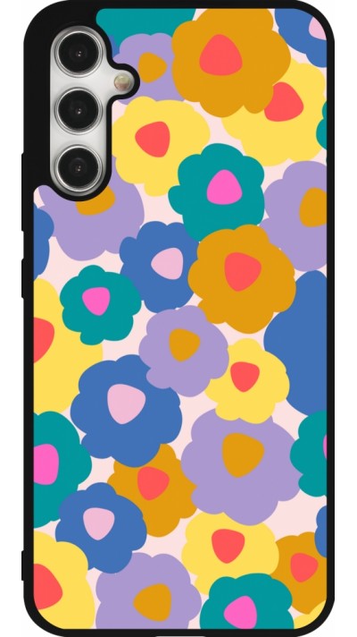 Samsung Galaxy A34 5G Case Hülle - Silikon schwarz Easter 2024 flower power