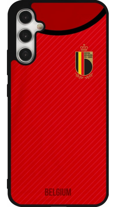 Samsung Galaxy A34 5G Case Hülle - Silikon schwarz Belgien 2022 personalisierbares Fußballtrikot