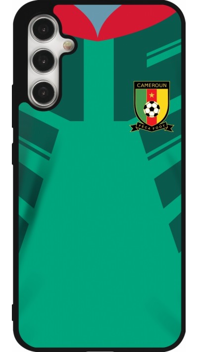 Samsung Galaxy A34 5G Case Hülle - Silikon schwarz Kamerun 2022 personalisierbares Fussballtrikot