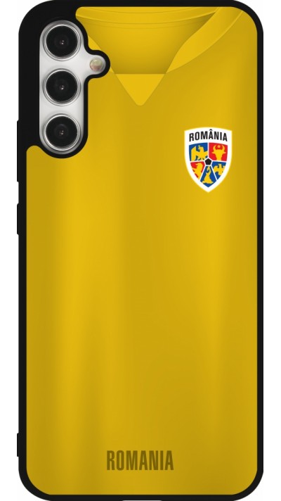 Coque Samsung Galaxy A34 5G - Silicone rigide noir Maillot de football Roumanie