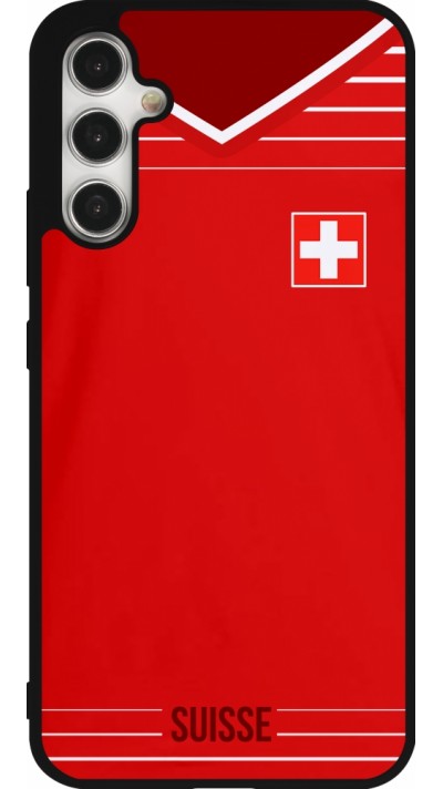 Samsung Galaxy A34 5G Case Hülle - Silikon schwarz Football shirt Switzerland 2022