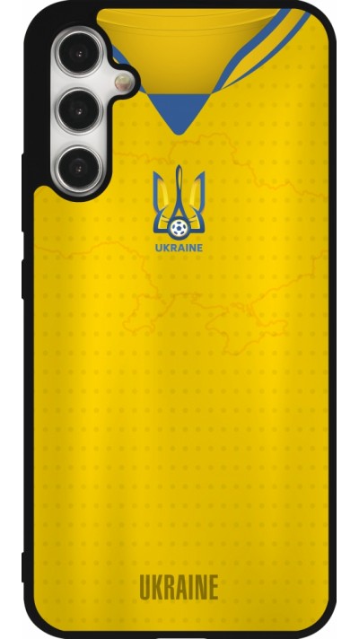 Coque Samsung Galaxy A34 5G - Silicone rigide noir Maillot de football Ukraine