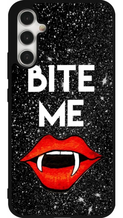 Samsung Galaxy A34 5G Case Hülle - Silikon schwarz Halloween 2024 bite me