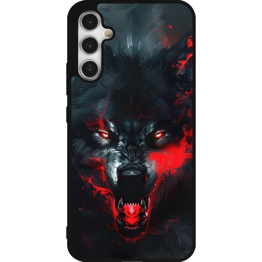 Samsung Galaxy A34 5G Case Hülle - Silikon schwarz Halloween 2024 mad werewolf