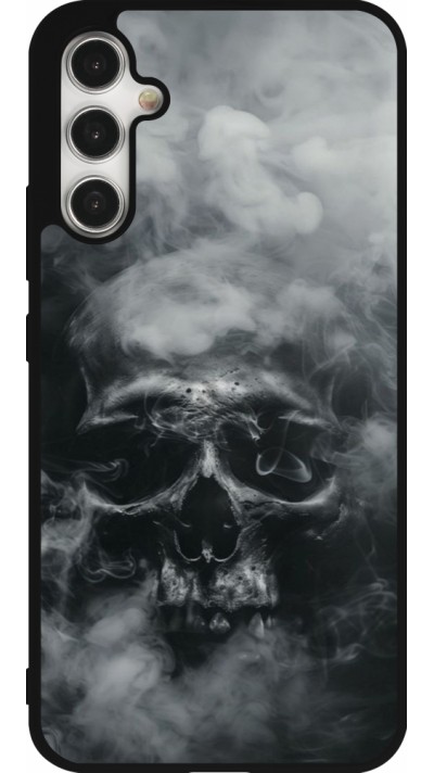 Samsung Galaxy A34 5G Case Hülle - Silikon schwarz Halloween 2024 smoky skull