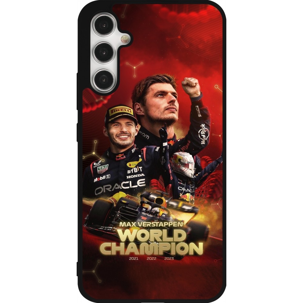 Samsung Galaxy A34 5G Case Hülle - Silikon schwarz Max Verstappen Champion 2023