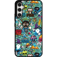 Samsung Galaxy A34 5G Case Hülle - Silikon schwarz Mixed Cartoons Turquoise