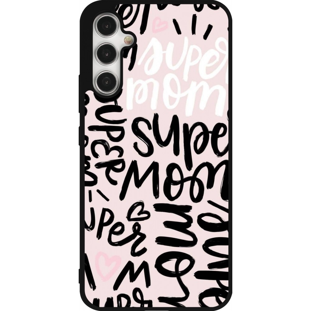 Samsung Galaxy A34 5G Case Hülle - Silikon schwarz Mom 2024 Super mom