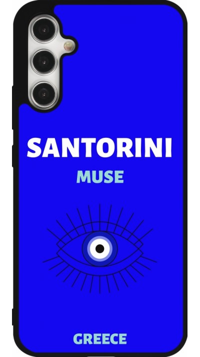 Coque Samsung Galaxy A34 5G - Silicone rigide noir Pop Summer Destination Santorini