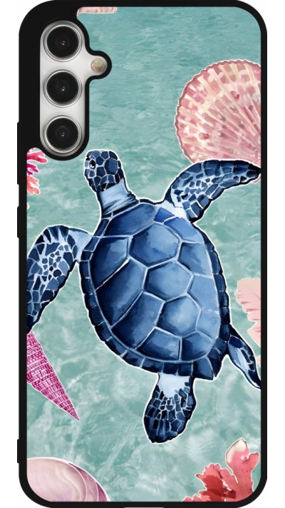 Coque Samsung Galaxy A34 5G - Silicone rigide noir Preppy Turtle