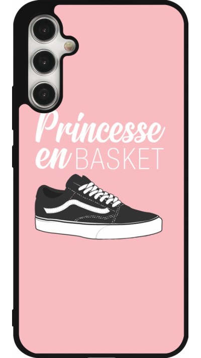 Coque Samsung Galaxy A34 5G - Silicone rigide noir princesse en basket