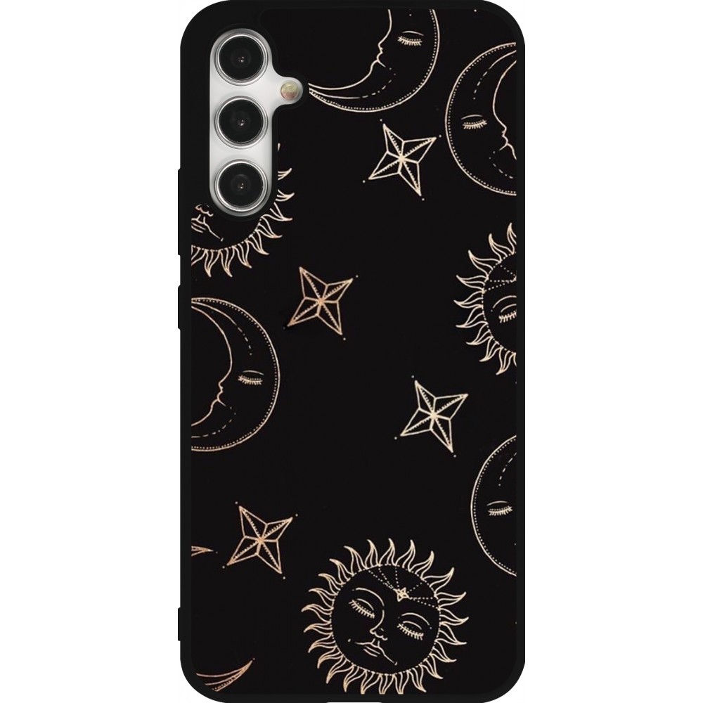 Samsung Galaxy A34 5G Case Hülle - Silikon schwarz Suns and Moons