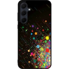 Samsung Galaxy A35 5G Case Hülle - Silikon schwarz Abstract Bubble Lines