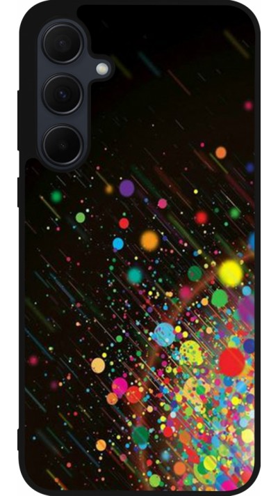 Samsung Galaxy A35 5G Case Hülle - Silikon schwarz Abstract Bubble Lines