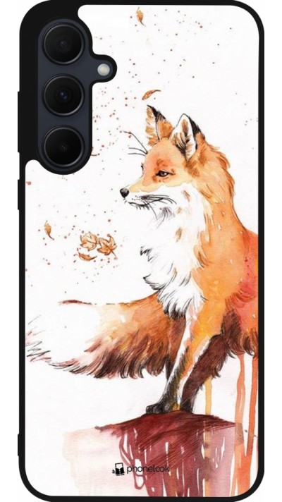 Samsung Galaxy A35 5G Case Hülle - Silikon schwarz Autumn 21 Fox