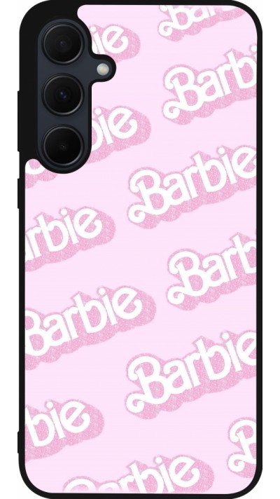 Samsung Galaxy A35 5G Case Hülle - Silikon schwarz Barbie light pink pattern