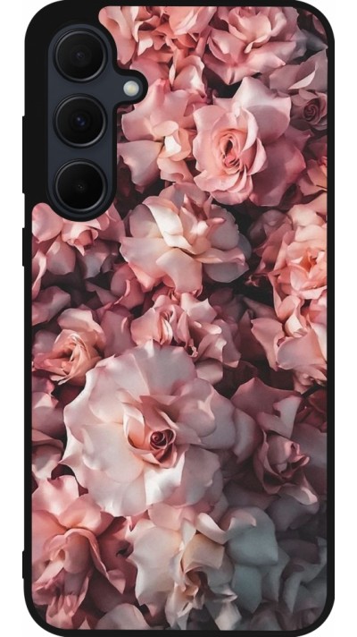 Samsung Galaxy A35 5G Case Hülle - Silikon schwarz Beautiful Roses