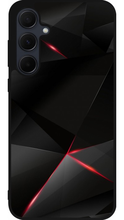 Samsung Galaxy A35 5G Case Hülle - Silikon schwarz Black Red Lines