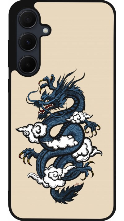 Samsung Galaxy A35 5G Case Hülle - Silikon schwarz Blue Dragon Tattoo