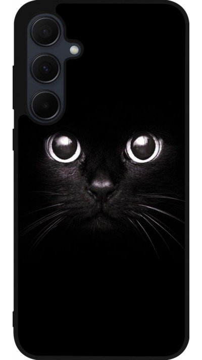 Samsung Galaxy A35 5G Case Hülle - Silikon schwarz Cat eyes