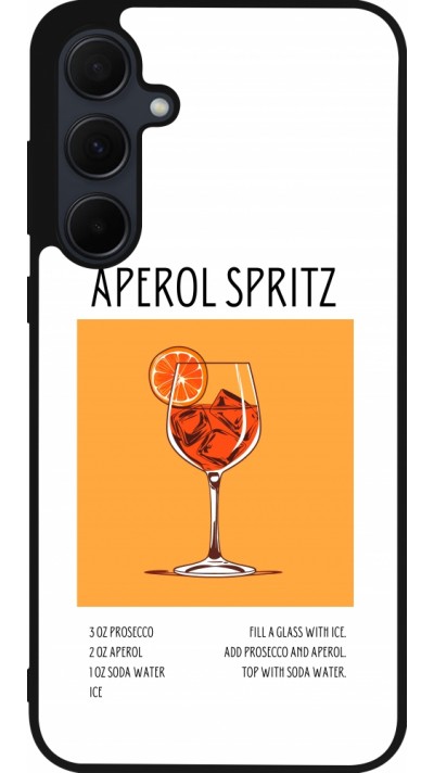 Samsung Galaxy A35 5G Case Hülle - Silikon schwarz Cocktail Rezept Aperol Spritz