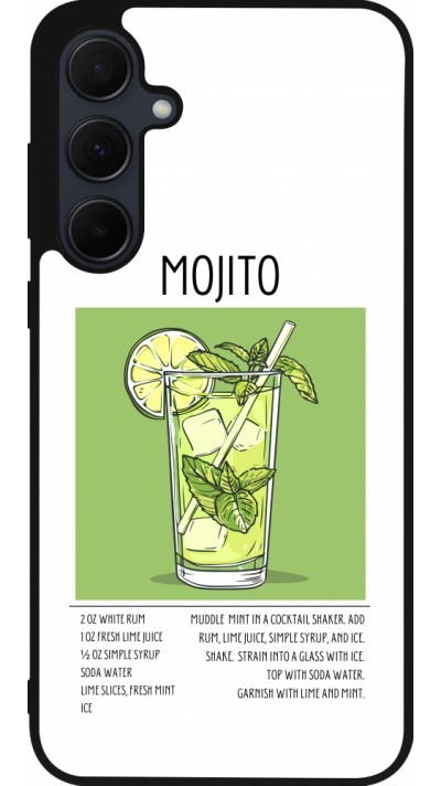 Samsung Galaxy A35 5G Case Hülle - Silikon schwarz Cocktail Rezept Mojito