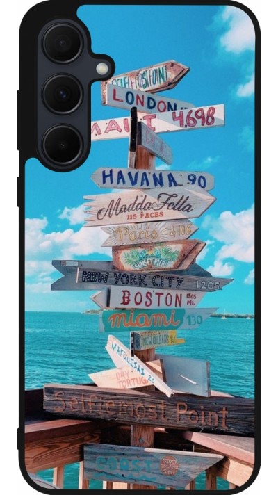 Samsung Galaxy A35 5G Case Hülle - Silikon schwarz Cool Cities Directions