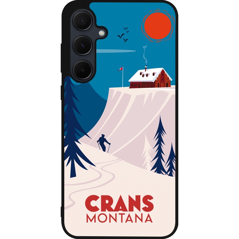 Samsung Galaxy A35 5G Case Hülle - Silikon schwarz Crans-Montana Cabane