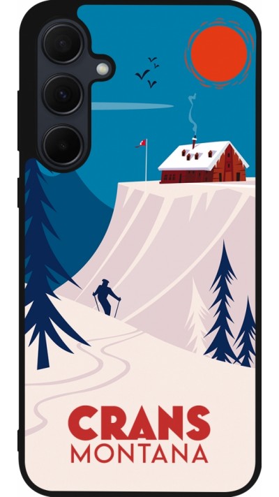 Samsung Galaxy A35 5G Case Hülle - Silikon schwarz Crans-Montana Cabane