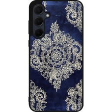 Samsung Galaxy A35 5G Case Hülle - Silikon schwarz Cream Flower Moroccan