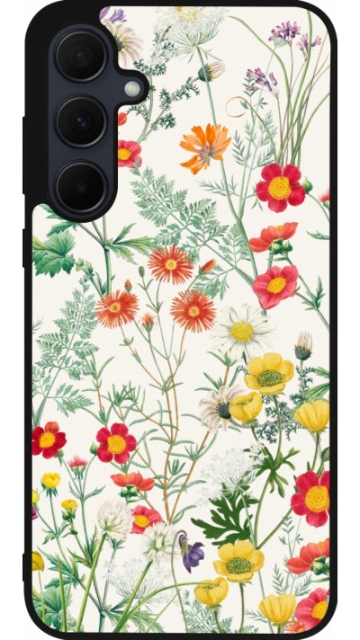 Samsung Galaxy A35 5G Case Hülle - Silikon schwarz Flora Botanical Wildlife