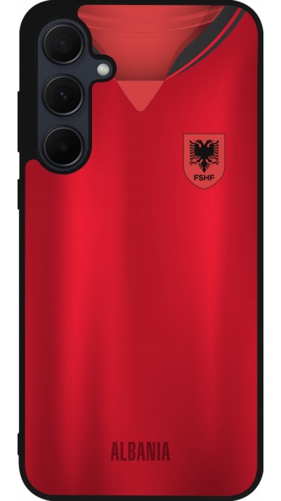 Coque Samsung Galaxy A35 5G - Silicone rigide noir Maillot de football Albanie personnalisable