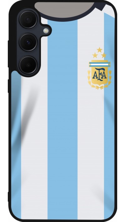 Samsung Galaxy A35 5G Case Hülle - Silikon schwarz Argentinien 2022 personalisierbares Fussballtrikot