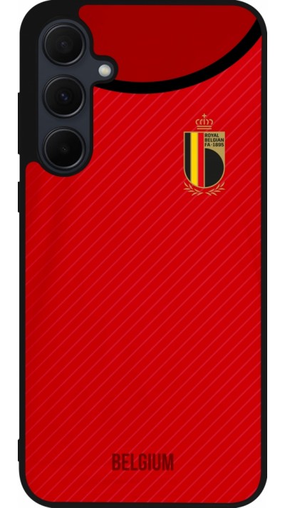 Samsung Galaxy A35 5G Case Hülle - Silikon schwarz Belgien 2022 personalisierbares Fußballtrikot