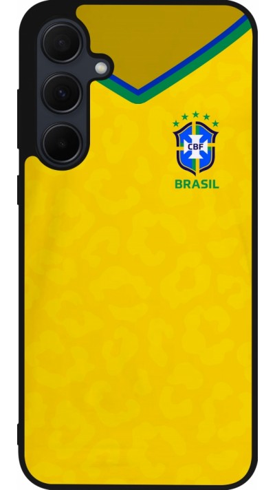 Samsung Galaxy A35 5G Case Hülle - Silikon schwarz Brasilien 2022 personalisierbares Fußballtrikot