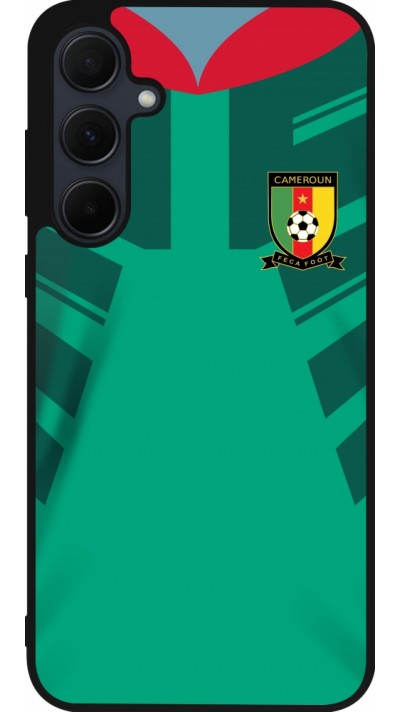 Samsung Galaxy A35 5G Case Hülle - Silikon schwarz Kamerun 2022 personalisierbares Fussballtrikot