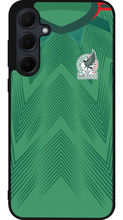 Samsung Galaxy A35 5G Case Hülle - Silikon schwarz Mexiko 2022 personalisierbares Fussballtrikot