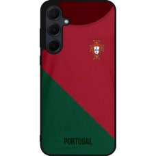 Samsung Galaxy A35 5G Case Hülle - Silikon schwarz Fussballtrikot Portugal2022