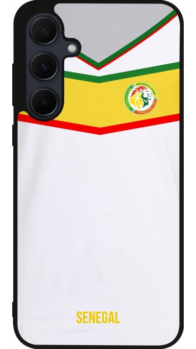 Samsung Galaxy A35 5G Case Hülle - Silikon schwarz Senegal 2022 personalisierbares Fußballtrikot