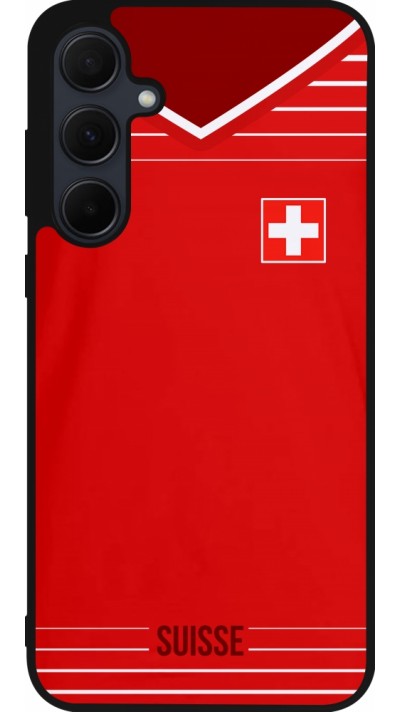 Samsung Galaxy A35 5G Case Hülle - Silikon schwarz Football shirt Switzerland 2022