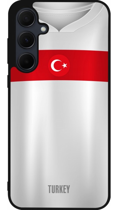 Coque Samsung Galaxy A35 5G - Silicone rigide noir Maillot de football Turquie personnalisable