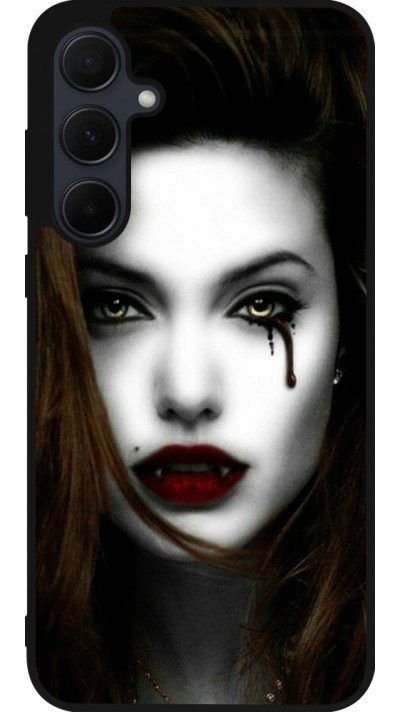 Samsung Galaxy A35 5G Case Hülle - Silikon schwarz Halloween 2023 gothic vampire