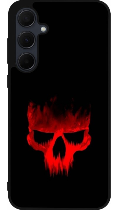 Samsung Galaxy A35 5G Case Hülle - Silikon schwarz Halloween 2023 scary skull