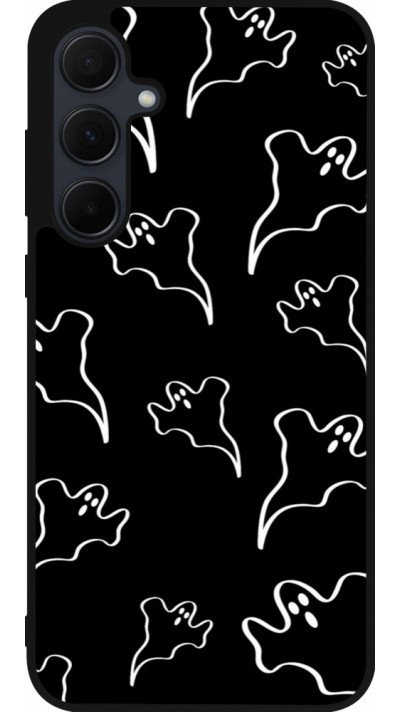 Samsung Galaxy A35 5G Case Hülle - Silikon schwarz Halloween 2024 black and white ghosts